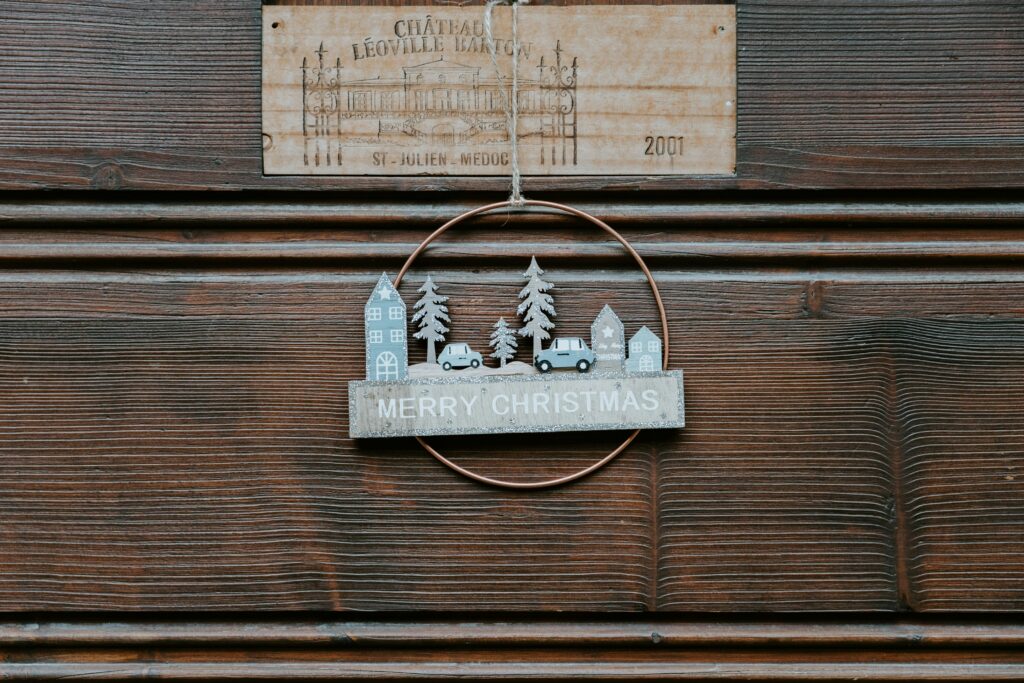engraved wooden music box with romantic message.